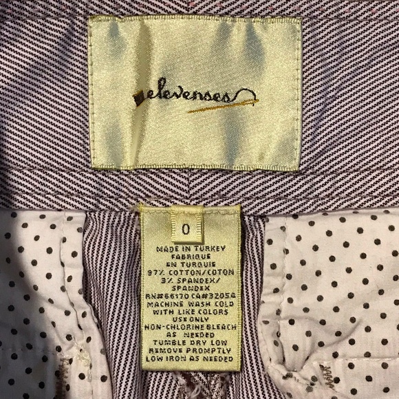 Anthropologie Elevenses Walking Shorts 0 Brownish - Picture 4 of 8